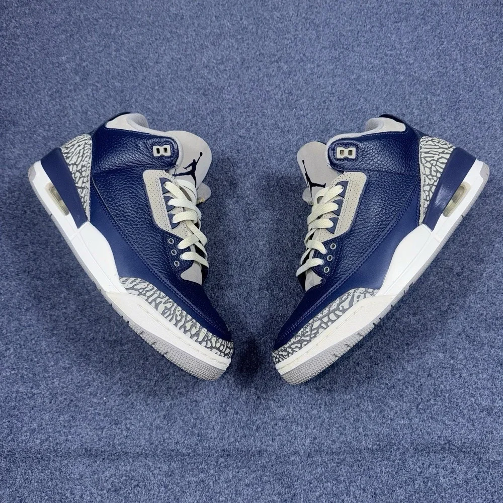 Size 10 - Worn Air Jordan 3 Retro Georgetown Men's No Box Preowned CT8532-401
